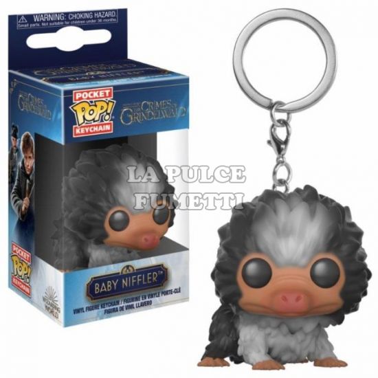 FANTASTIC BEASTS 2: BABY NIFFLER GRIGIO - POP FUNKO POCKET KEYCHAN 4 CM